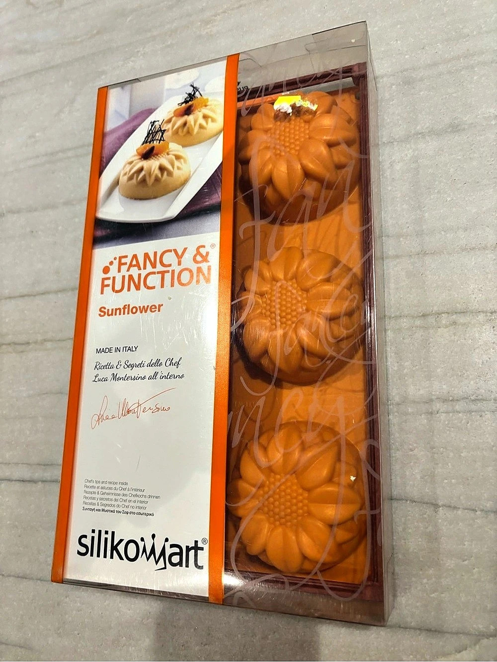 Silikomart Fancy & Function Sunflower Silicone Mold, Orange